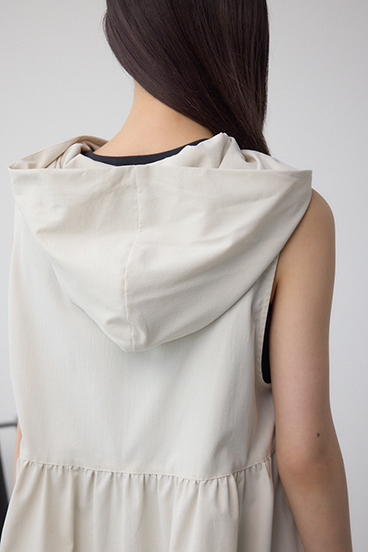 C/T撥水フード付ジップベスト 詳細画像