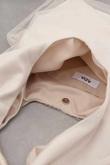 チュールレイヤードトートバッグ 詳細画像