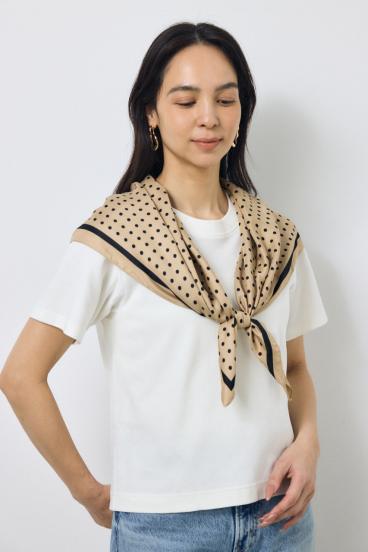 ドット柄スカーフ 詳細画像