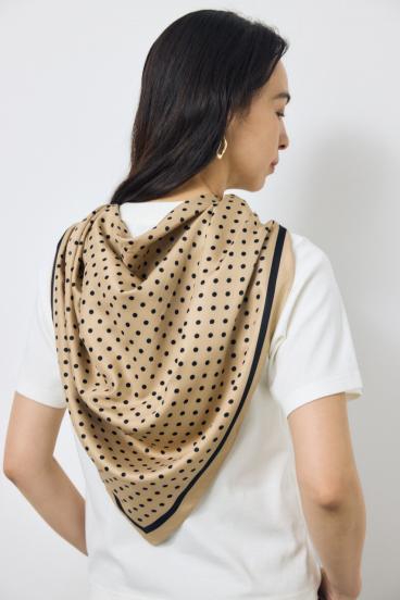 ドット柄スカーフ 詳細画像