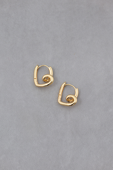 ニュアンスハートフープピアス 詳細画像