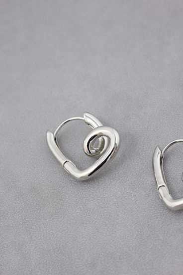 ニュアンスハートフープピアス 詳細画像