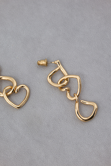 ハートチェーンピアス 詳細画像