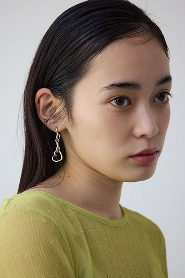 ハートチェーンピアス 詳細画像