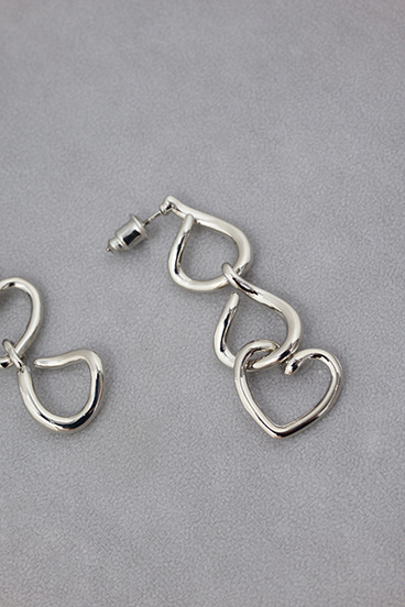 ハートチェーンピアス 詳細画像