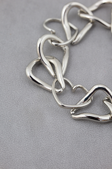ハートチェーンブレスレット 詳細画像