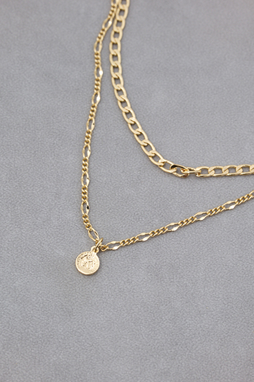 プチコインモチーフ2連ネックレス 詳細画像