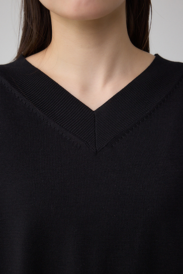 Vネックワイドルーズニット 詳細画像