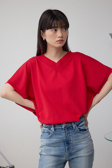 Vネックワイドルーズニット 詳細画像