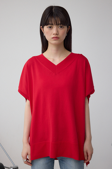 Vネックワイドルーズニット 詳細画像