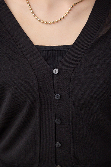 シアードルマンニットカーディガン 詳細画像