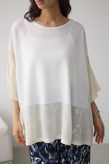 バイカラーワイドルーズニット｜WOMEN｜250ISB70-0301｜AZUL BY