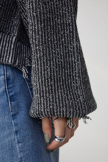 ダメージニットトップス 詳細画像