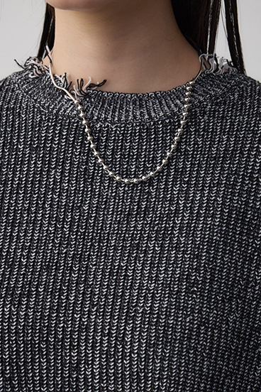 ダメージニットトップス 詳細画像