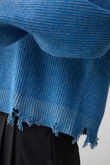 ダメージニットトップス 詳細画像