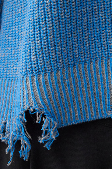 ダメージニットトップス 詳細画像