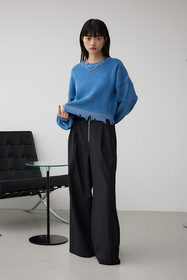 ダメージニットトップス 詳細画像