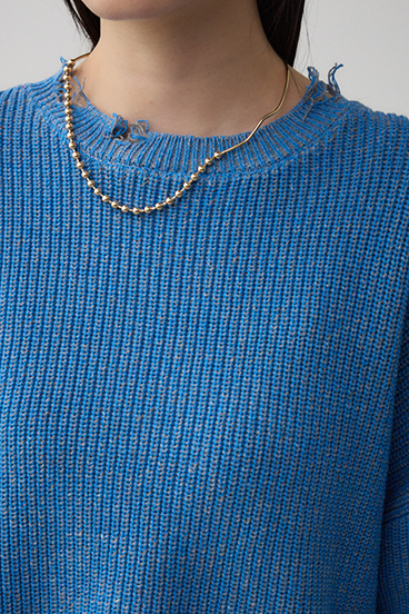 ダメージニットトップス 詳細画像