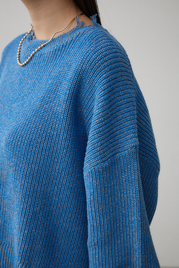 ダメージニットトップス 詳細画像