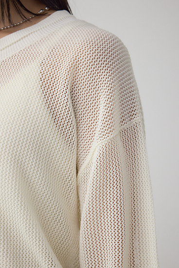 Wジップメッシュニットカーディガン 詳細画像