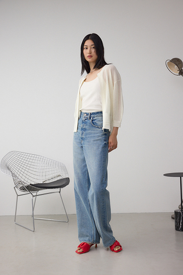 Wジップメッシュニットカーディガン 詳細画像