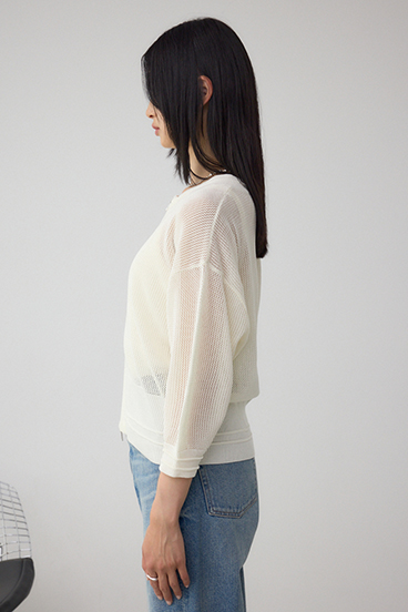 Wジップメッシュニットカーディガン 詳細画像