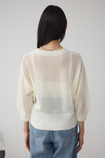 Wジップメッシュニットカーディガン 詳細画像