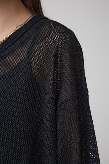 Wジップメッシュニットカーディガン 詳細画像