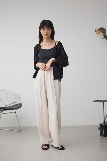 Wジップメッシュニットカーディガン 詳細画像