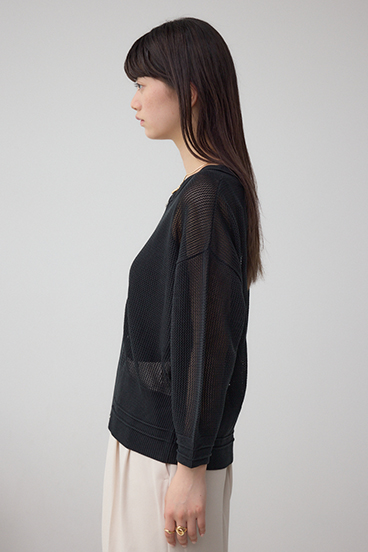 Wジップメッシュニットカーディガン 詳細画像