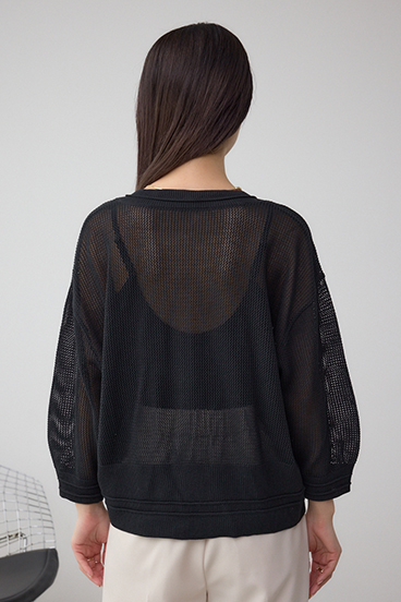 Wジップメッシュニットカーディガン 詳細画像