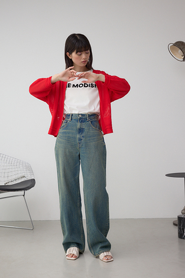 Wジップメッシュニットカーディガン 詳細画像