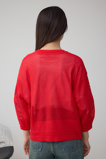 Wジップメッシュニットカーディガン 詳細画像