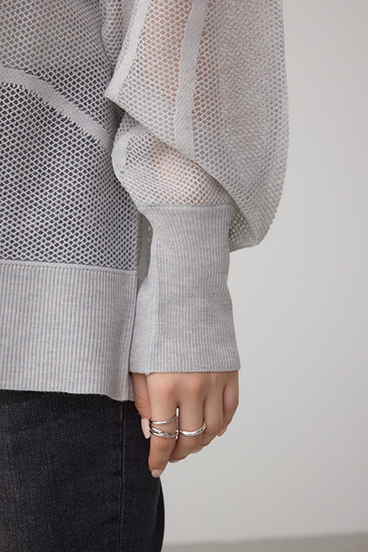 スカシガラニットカーデ 詳細画像