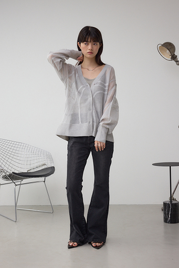 スカシガラニットカーデ 詳細画像