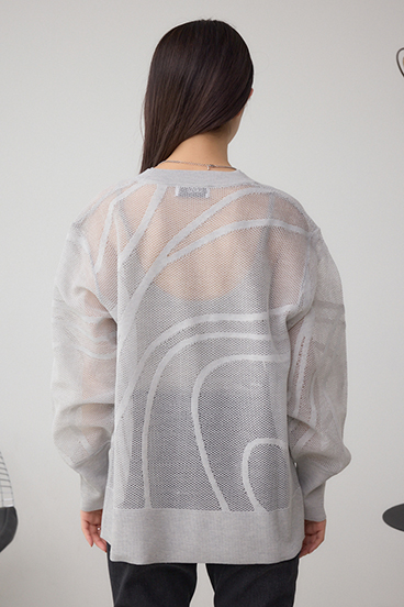 スカシガラニットカーデ 詳細画像