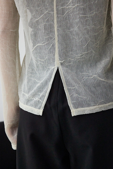 シュリンクチュールトップス 詳細画像