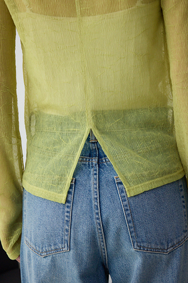 シュリンクチュールトップス 詳細画像