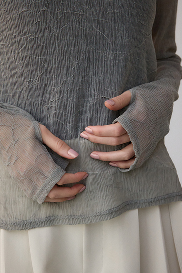 シュリンクチュールトップス 詳細画像