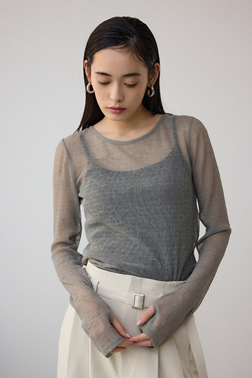 シュリンクチュールトップス 詳細画像