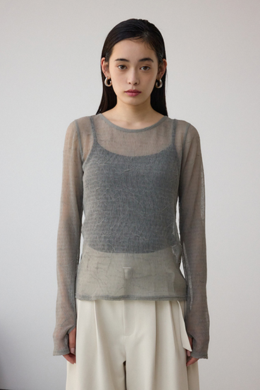 シュリンクチュールトップス 詳細画像