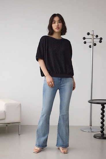 カットジャカードトップス 詳細画像