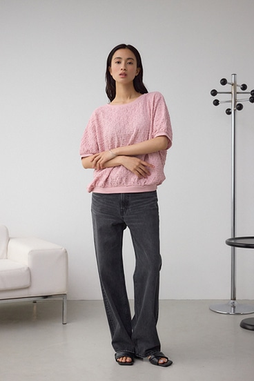 カットジャカードトップス 詳細画像