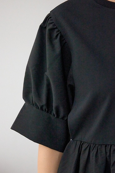 袖カフスペプラムトップス 詳細画像