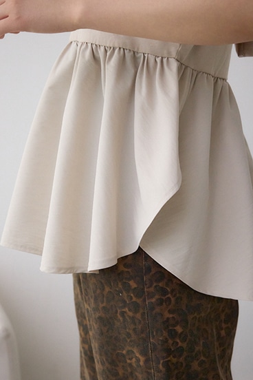 袖カフスペプラムトップス 詳細画像