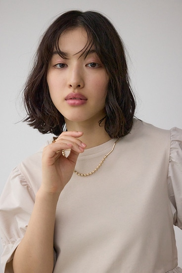 袖カフスペプラムトップス 詳細画像