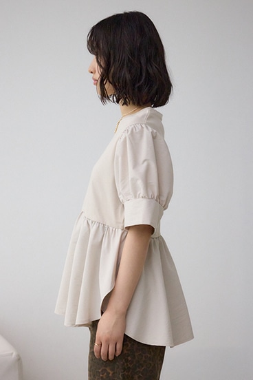 袖カフスペプラムトップス 詳細画像