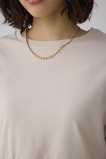 袖カフスペプラムトップス 詳細画像