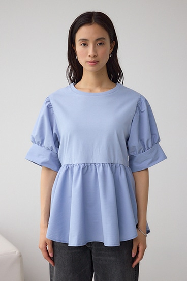 袖カフスペプラムトップス 詳細画像