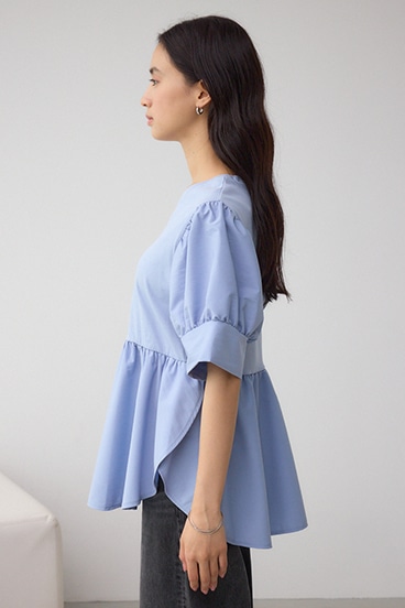 袖カフスペプラムトップス 詳細画像